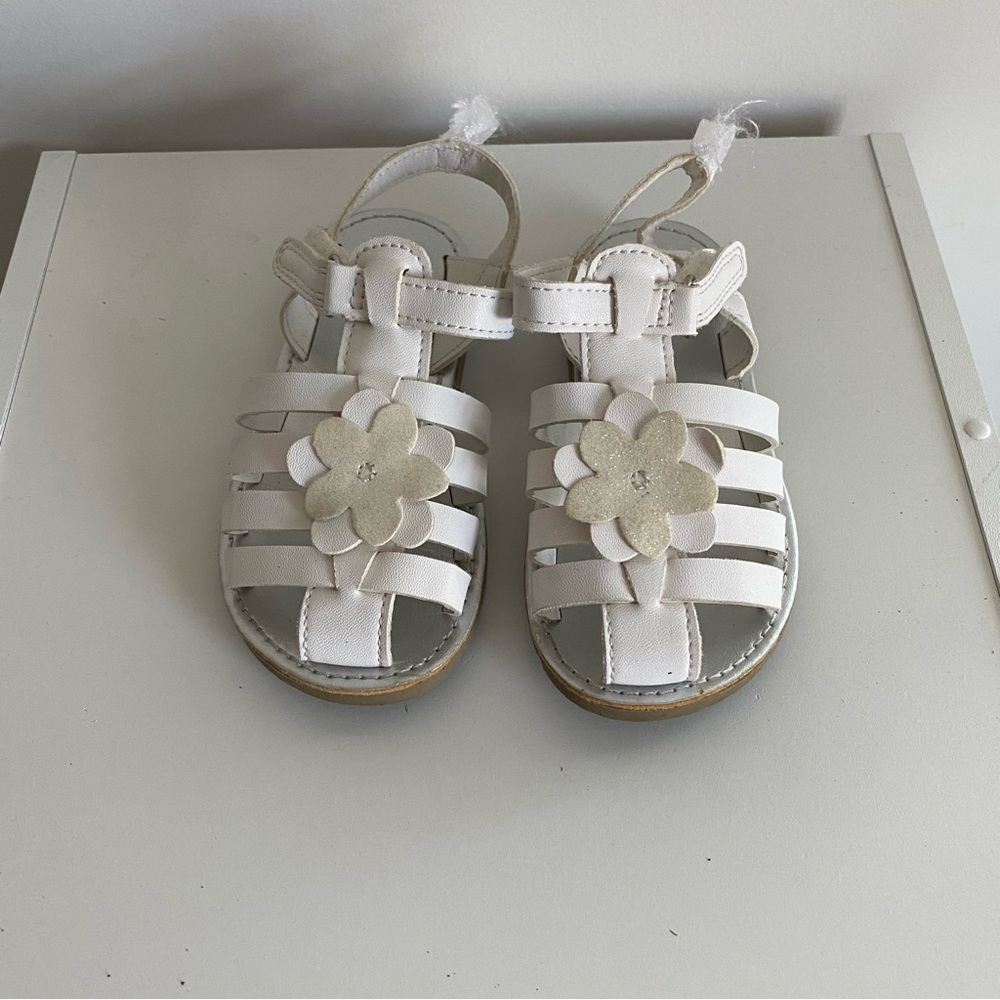 White Toddler Sandals Size 8